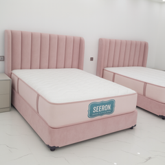 Blush Velvet Twin Divan Beds – Custom Soft Glamour