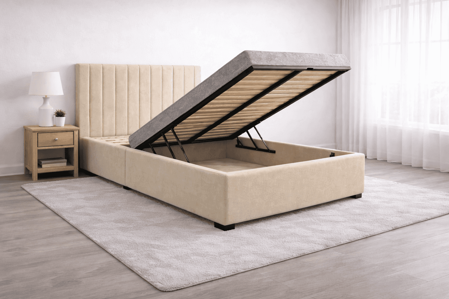Arcade Divan Base with Ottoman Storage