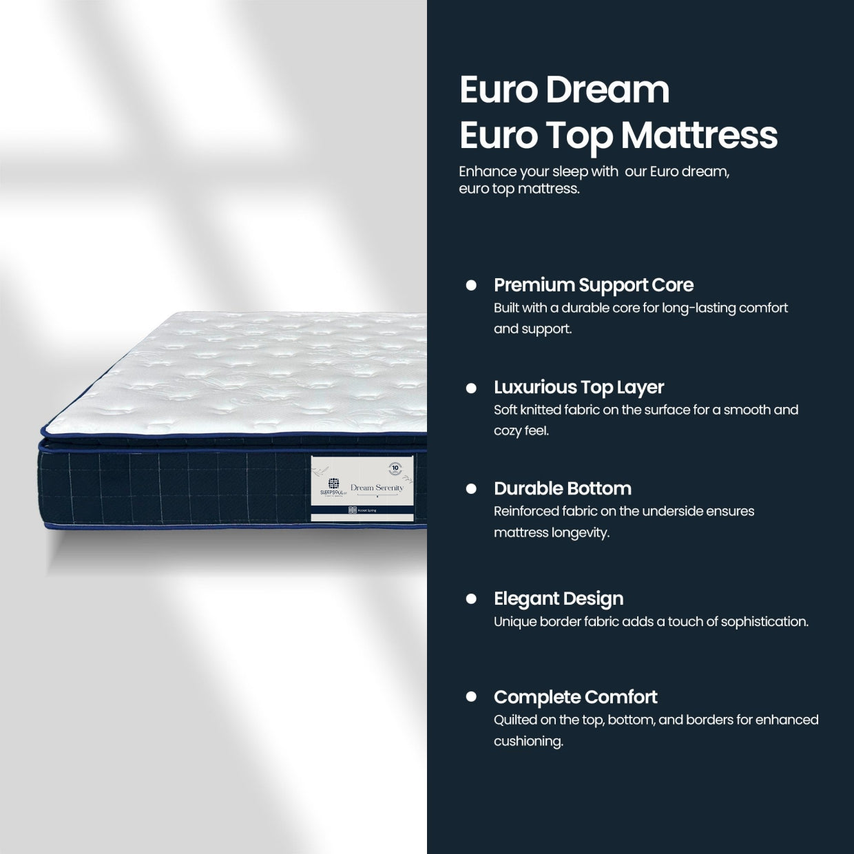Dream Serenity Pocket Spring Euro Top Mattress