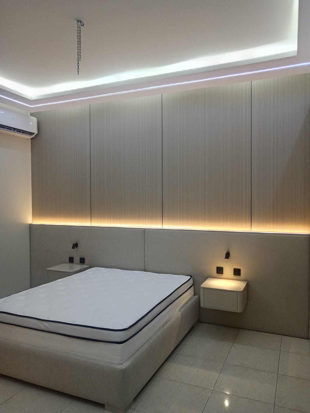 Custom bed and upholstered headboard Dubai