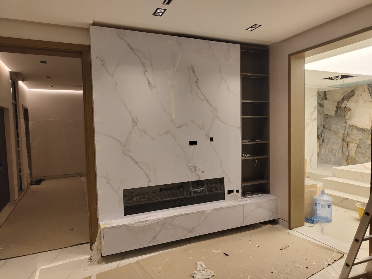 Custom bed and upholstered headboard Dubai