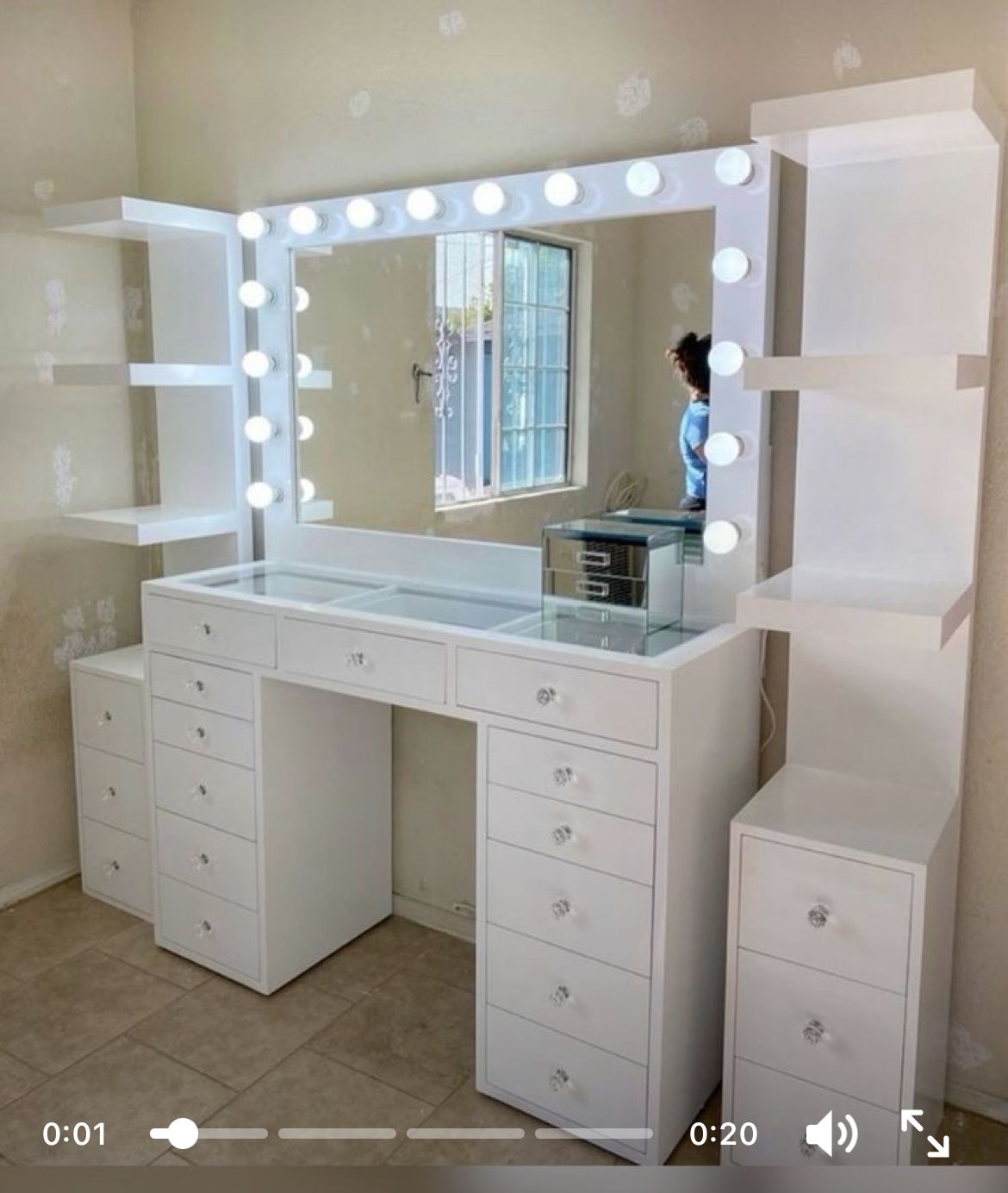 Custom vanity and storage cabinet Dubai