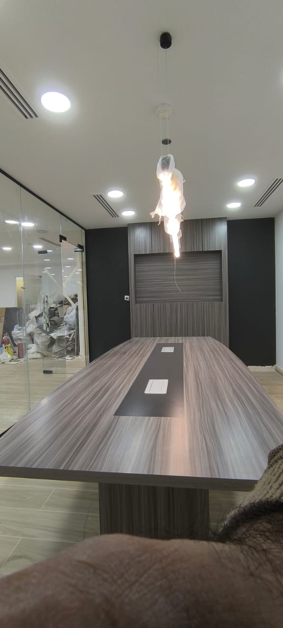 Modern built-in shelving Dubai joinery