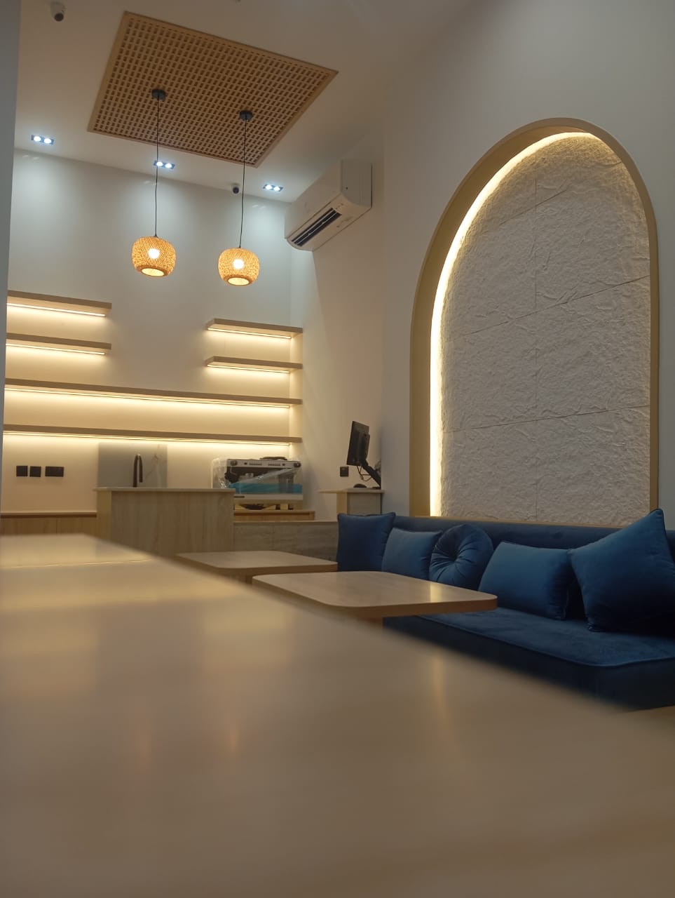 Custom bed and upholstered headboard Dubai