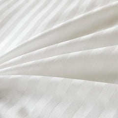 Hotel White Stripe 200TC Flat Sheet
