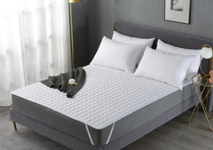 Quilted Fitted Mattress Protector – 50% Cotton / 50% Polyester, Hollow Fiber Fill