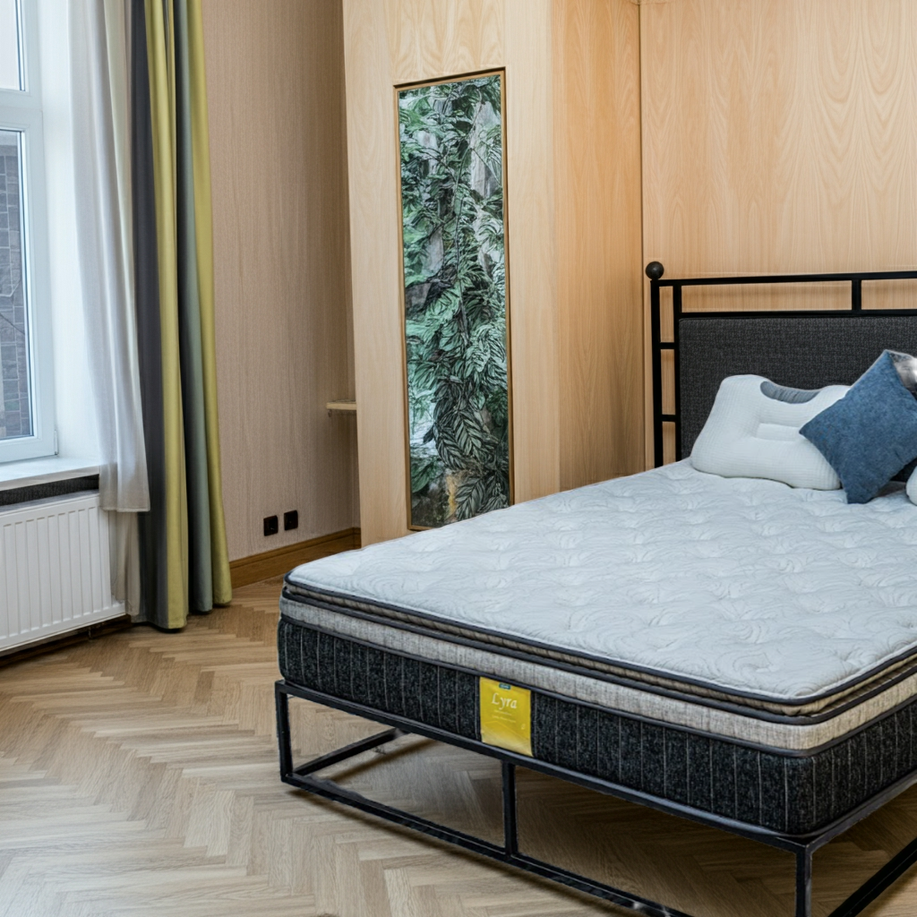 Seeron Lyra Pocket Spring Mattress – Premium Comfort with Euro Top and Visco Pillow Top